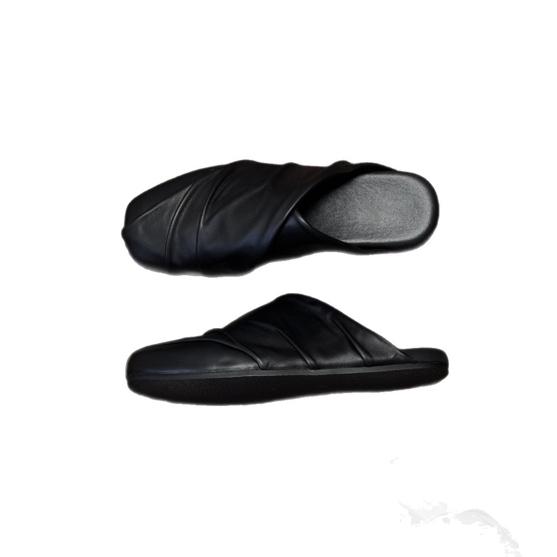 Black Vintage Leather Shoes Si - огляд і ціна Mule Slip On