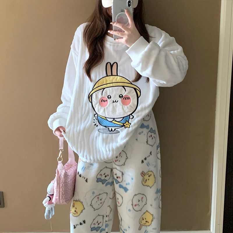Cartoon Usagi Fleece Pajama Se - огляд і ціна Women Shoes Xxl