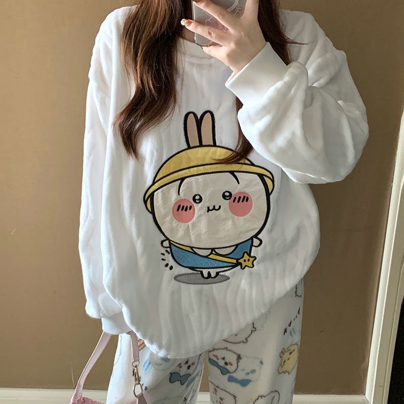 Cartoon Usagi Fleece Pajama Se - огляд і ціна Women Shoes Xxl