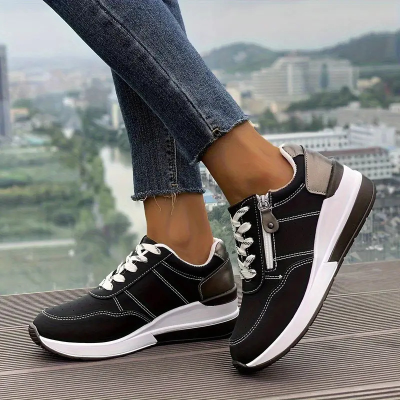 Women Side Zipper Platform Sne - огляд і ціна Oxford Lace Up Women