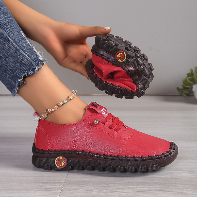Women Leather Casual Shoes Lac - огляд і ціна Oxford Lace Up Women